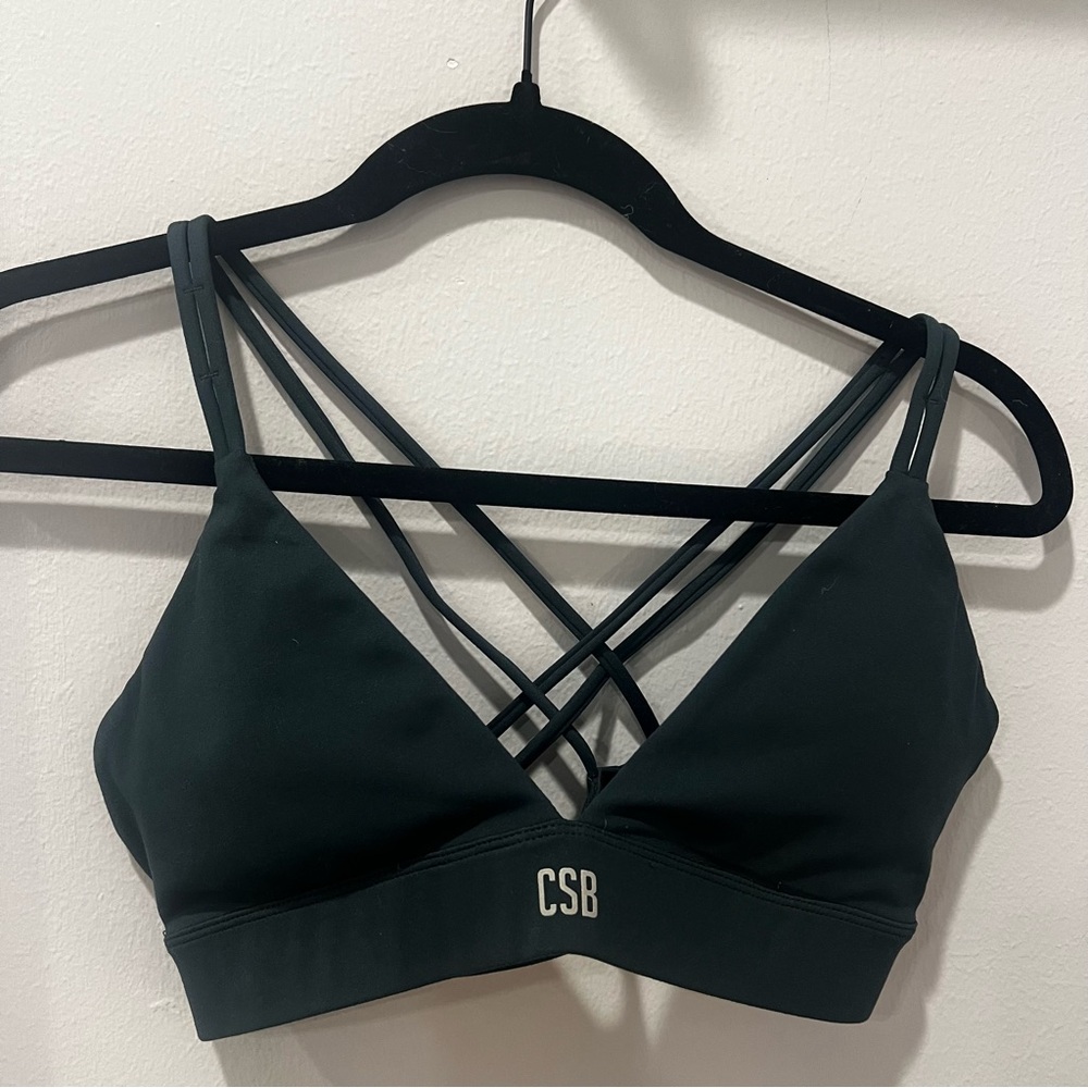 Women's Forest Green Strappy Bralette